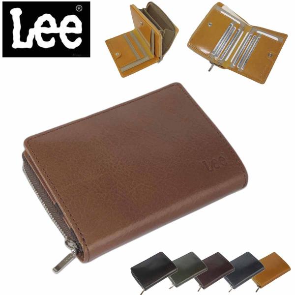 財布 メンズ レディース 本革 サイフ 二つ折り メンズ サイフ 深札入れ ブランド Lee 520266 イタリアン レザー ウォレット ラウンドファスナー 小銭入れ