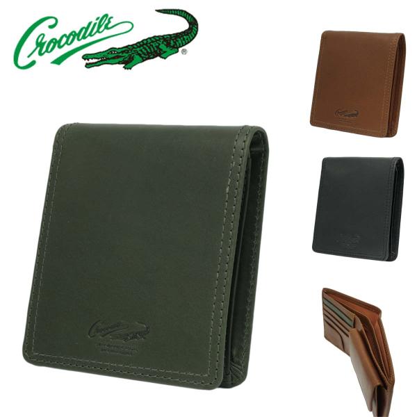 サイフ 財布 札入れ 2つ折り メンズ 牛革 ブランド Crocodile クロコダイル 6CM082 小銭入れ LWG認証 レザー 化粧箱入り ギフト プレゼント お祝い