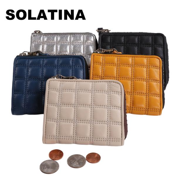 SOLATINA ソラチナ 財布 二つ折り財布 メンズ レディース 折財布 L字ファスナー BOX型小銭入れ コンパクト シープレザー ルービックス Rubik s 羊革 sw-39118 バッグのロワール - 通販 - Yahoo ショッピング SOLATINA ソラチナ ルービックスシリーズ L字型ショート