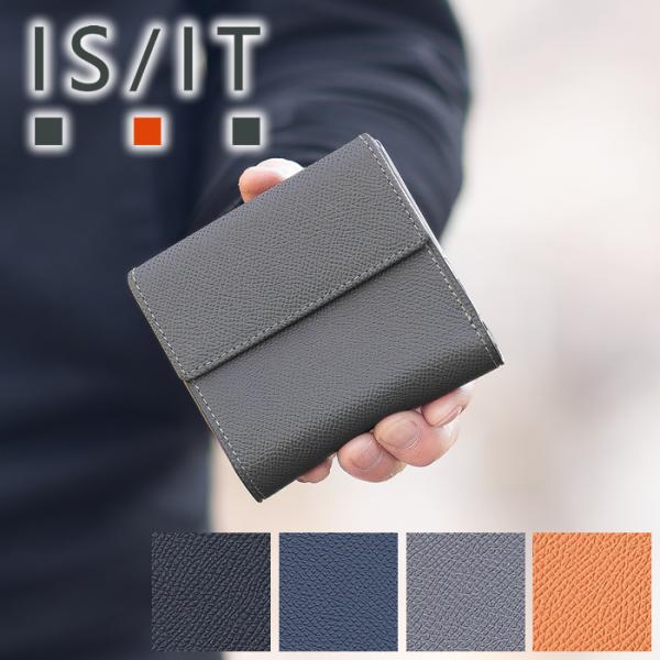 IS/IT（イズイット） 財布 二つ折り財布 メンズ 本革 折財布 外小銭
