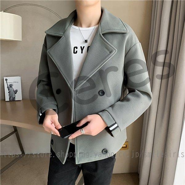 メンズ コート ハーフコート ジャケット 秋冬 アウター ピーコート 通勤 通学 かっこいい カジュアル 30xf Baghome 通販 Yahoo ショッピング