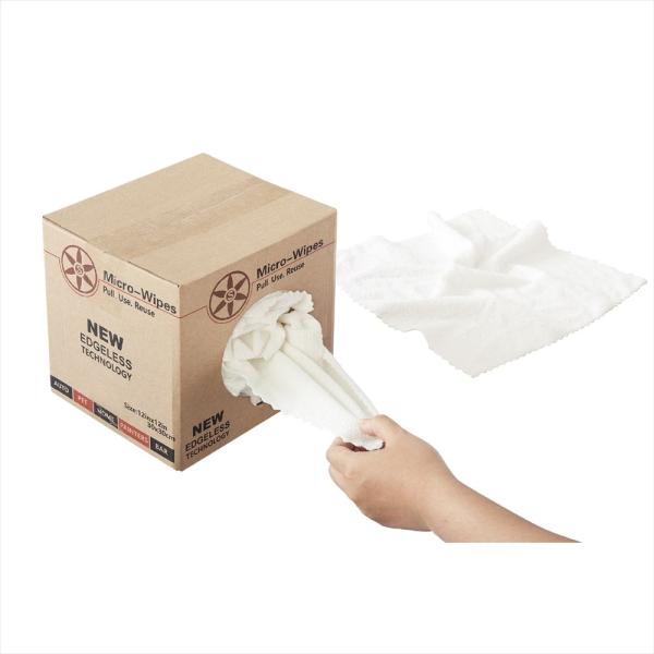 30cm×30cmのマイクロファイバークリーナーが50枚入ったBOXです。使い捨てティッシュのような感覚で気軽に使えるけど、丈夫なので捨てるのがもったいないです。もちろん洗って繰返し使えるのでかなり経済的です。1枚あたり40円とコスパも最高...