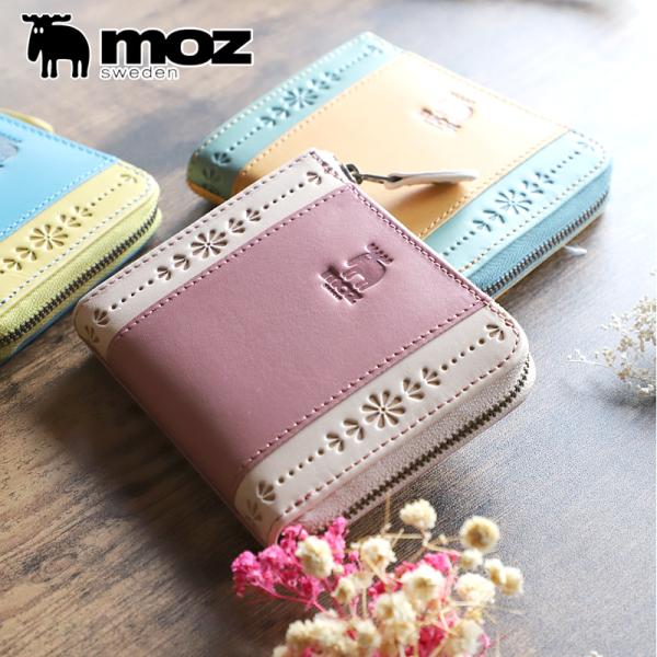 moz（モズ） FLOWER フラワー 二つ折り財布 小銭入れあり L字