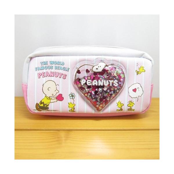 ピーナッツ スヌーピー スクエアポーチ ウェルダースパンコール入り ハート Peanuts Snoopy 筆箱 ペンポーチ ペンケース かわいい おしゃれ グッズ Es260b 雑貨のおもちゃ箱バーグyahoo 店 通販 Yahoo ショッピング