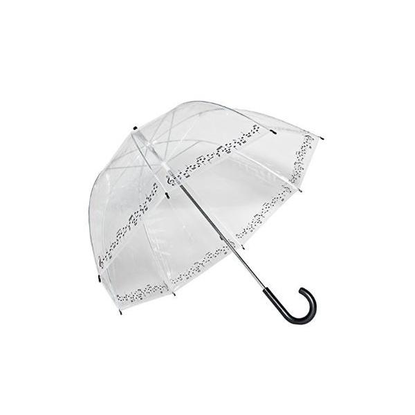 ビニール傘 ドーム型 おしゃれで可愛い 音楽 音符モチーフ Am 17 1 2 Bagus Company 通販 Yahoo ショッピング