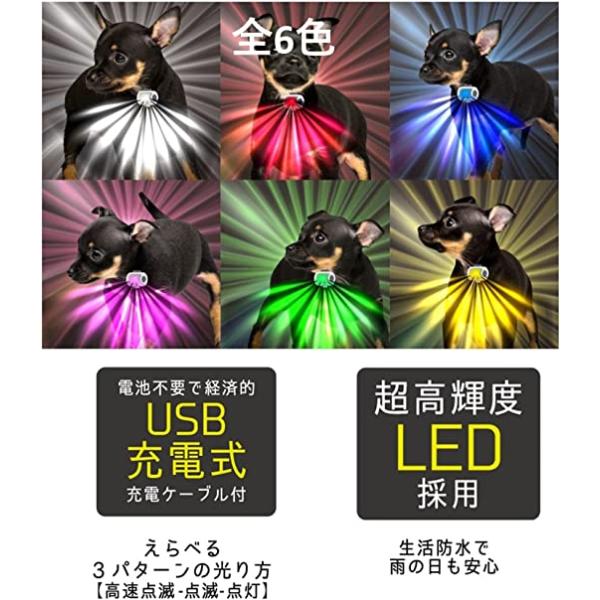 【送料無料 在庫あり】ハイパーブリンカーズ EX 6色 犬 お散歩 夜 LEDライト USB 充電式 プラッツ 明るい