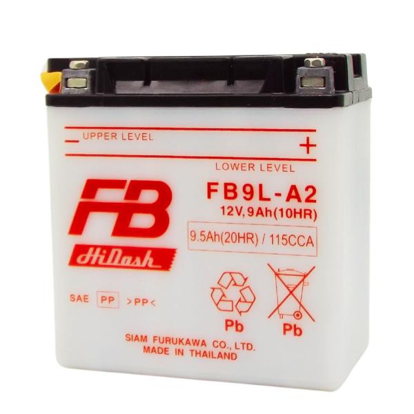 古河電池 FB9L-A2 液入れ充電済 開放型バイクバッテリー【互換 ユアサ YB9L-A2】FB フルカワ