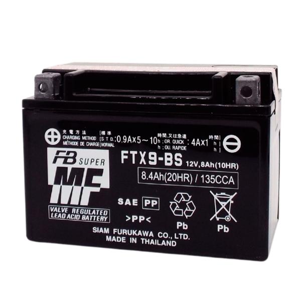 他サイト： 古河電池 FTX9-BS MFバイクバッテリー【互換 YUASA ユアサ YTX9-BS DTX9-BS GTX9-BS】フルカワ FB 初期充電済の商品画像