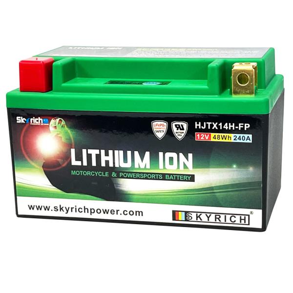 SKYRICH HJTX14H-FP リチウムイオンバッテリー【互換 ユアサ YTX12-BS YTX14-BS YT12A-BS)即利用可能