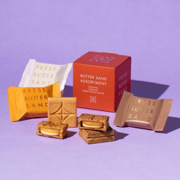 中元 夏ギフト 2026 おすすめセット〈栗・蜜芋バター〉3個入 PRESS BUTTER SAND 公式 お菓子 個包装