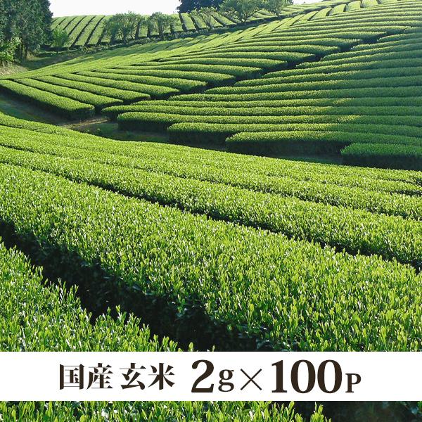玄米茶 （2g×100p） 国産 テトラ型ティーバッグ 健康茶