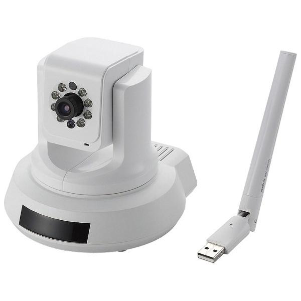 ELECOM NCC-EWNP100WH Wi-Fiネットワークカメラ 2台ST パンチルト式快速Wi-Fiナイトビジョンネットワークカメラ - NCC-EWNP100WH