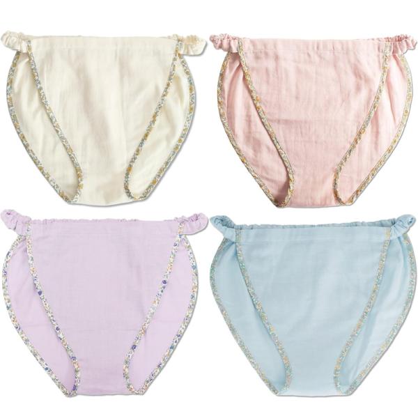 Fundy コットン100％ 綿 ダブル ガーゼ ゴムタイプ  ふんどし パンツ ショーツ レディース 日本製 フンディーフンディー 女性用 代引不可商品