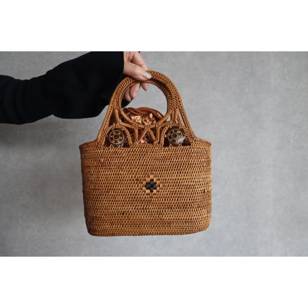 アタ カゴバッグ ココナッツ バリ雑貨 バリ島 バッグ リゾートコーデ  
