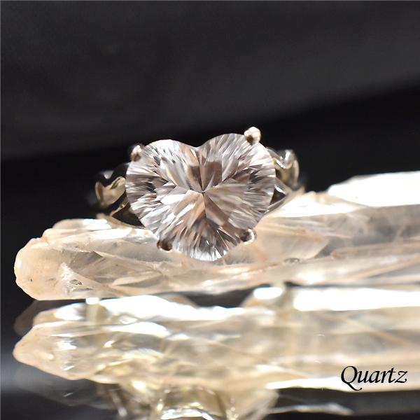 クリスタル クォーツ リング 12号 水晶 指輪 シルバー プラチナ 