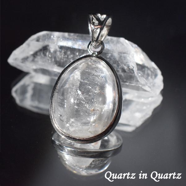 クォーツインクォーツ ペンダントトップ クォーツ 水晶 アクセサリー 
