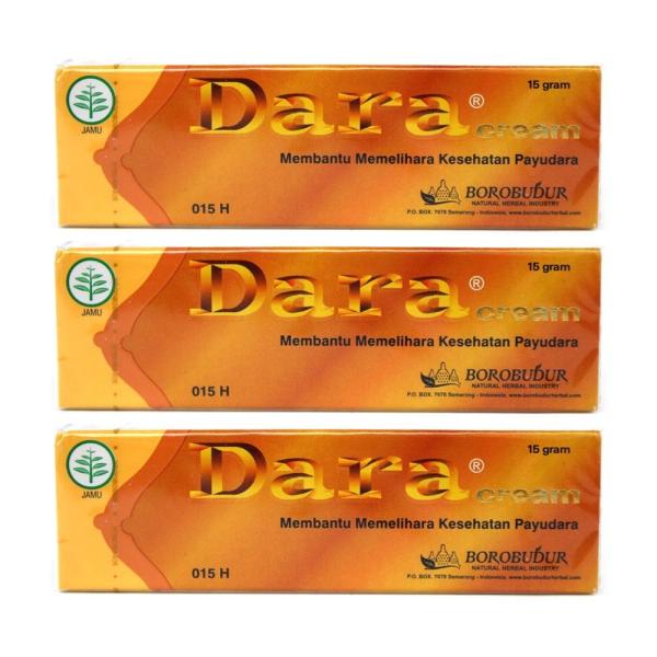 ボロブドゥール　ジャムウ バストケアクリーム　Dara cream　ダラクリーム　15g×３箱 セット ボロブドゥールの商品ではダラピルが有名ですが、ダラピルの姉妹品であるバストケアクリームコラーゲンが豊富なスッポンオイルを配合し、ジャムウ...