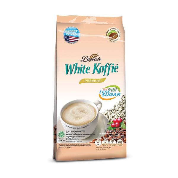 Luwak ルアック ホワイトコーヒー Premium less sugar バック 9杯分入　海外直送品