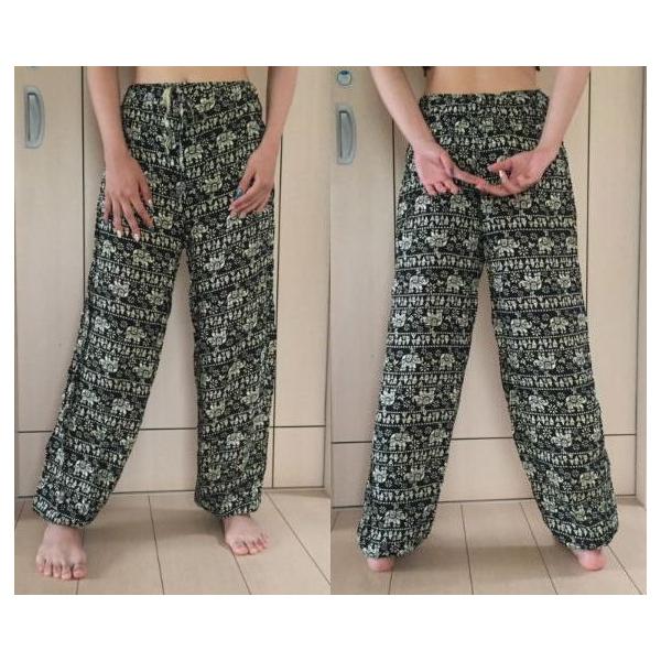 パレオの生地で作ったパンツ　さらさらしてて夏場は涼しくて快適ちょっとしたお出かけやプールや海のリゾートにも！サイズ　フリー（unisex）（メール便は、日時指定、代引きができません）