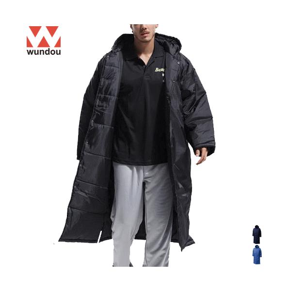 ベンチコート ロングコート 中綿コート 無地 wundou ウンドウ メンズ