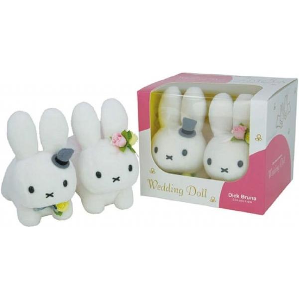 他サイト： 電報付き ぬいぐるみ電報 結婚式 入籍祝い ブルーナ ミッフィーファミリー うさぎ ウェディング Mサイズ ぬいぐるみ ウェルカムドールにもの商品画像