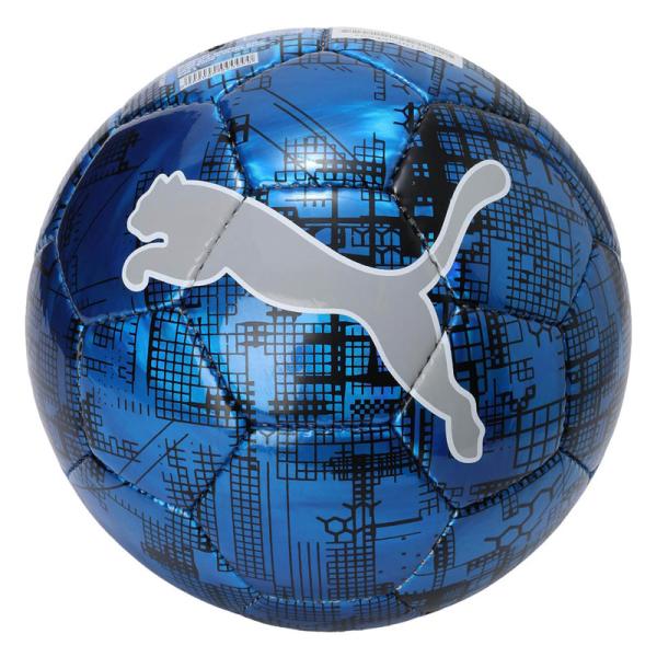 カラー：01/ウルトラブルー×プーマブラック×グレーエコーサイズ：4号球素材：人工皮革特徴：トレーニングやレクリエーションに最適な、手縫い仕上げの高品質サッカーボール。耐久性とデザイン性を兼ね備えたTPU素材に、メタリックホログラム加工を施...
