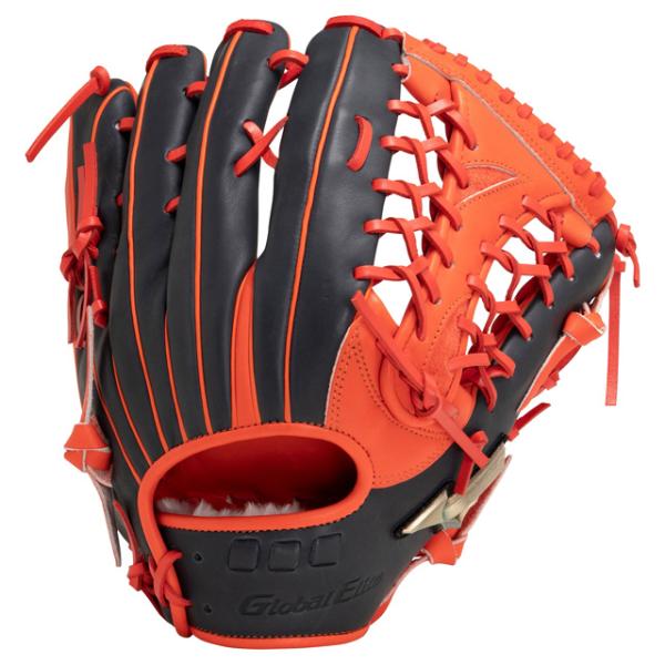 素材：受球面・背面：クレストハイド（天然皮革：牛革）ポジション：外野手用カラー：5229/スプレンディッドオレンジ×Dブルー特徴：女性や手の小さいプレーヤー向けの手口タイト設計。■タイト目な設計により手の小さなプレーヤーにも対応するグラブ■...