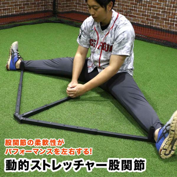 特徴：股関節の柔軟性がパフォーマンスを左右する！1. 打撃スウィングの回転力アップ2. 投球フォームの安定と球速向上3. 守備・走塁の機動力アップこのように、投手や打者の高いパフォーマンスを発揮するためには、身体の動作の中心として股関節の機...