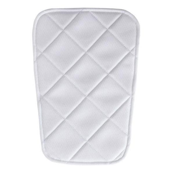 サイズ：小（縦18.5cm×上辺13cm×下辺11cm）　カラー：ホワイト　特徴：必需品！縫着ニーパッド。　【パッド取り付け方法】　●ニーパッド付け位置はパンツを着用し、スライディング時に最も汚れる部分に取り付けてください。　●パッドは外側...