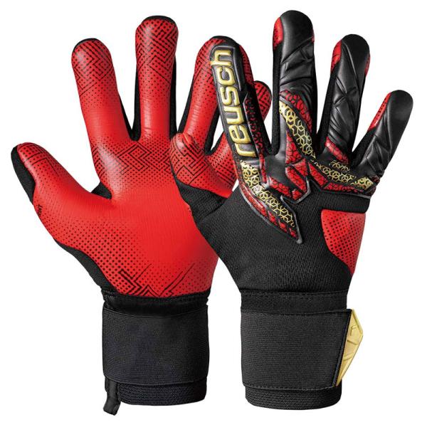 ロイシュ サッカー キーパーグローブ アトラクト ゴールドX グループリント ブラック ゴールド レッド reusch 5570974-7075 ballclub_5570974-7075