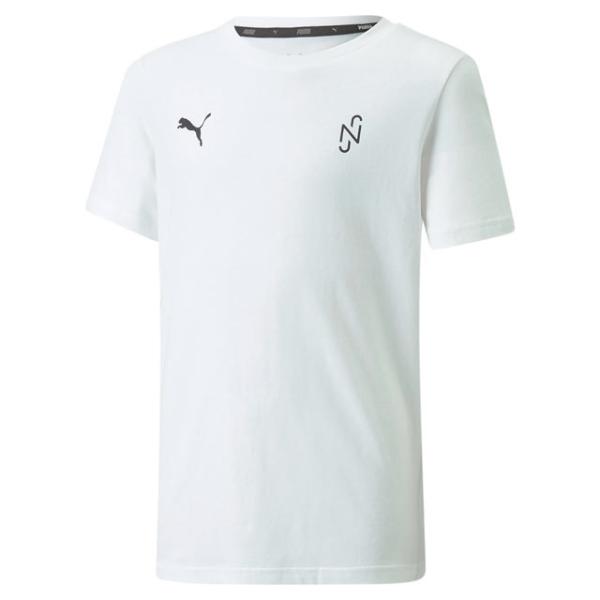 50％OFF！ プーマ サッカー ウェア ジュニア NEYMAR JR THRILL グラフィック 半袖 Tシャツ ホワイト (PUMA2022SS) 605681-05