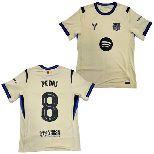 ナイキ FC バルセロナ FCB 25-26 スタジアム アウェイ チームゴールド #8 ペドリ サッカー ユニフォーム レプリカ ネーム入り マーキング HJ4603-NUMBER-8 adidas（アディダス） ナイキ FC バルセロナ FCB 25-26 スタジアム