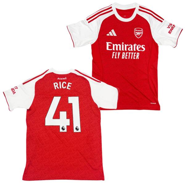 RICE 41番 アーセナル 長袖ユニフォーム 25/26 L アーセナル 2025-26 長袖ホームユニフォーム Rice 41 プリント