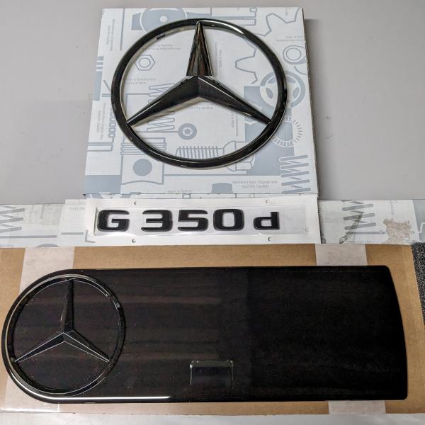 MERCEDES BENZ 純正品 ナイトパッケージ G350d エンブレムセット 