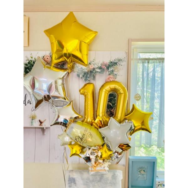 数字バルーン ナンバー１０ １０歳誕生日バルーン ｈａｐｐｙ ｂｉｒｔｈｄａｙ １０周年 I 0019 バルーン電報バルーンコネクション 通販 Yahoo ショッピング