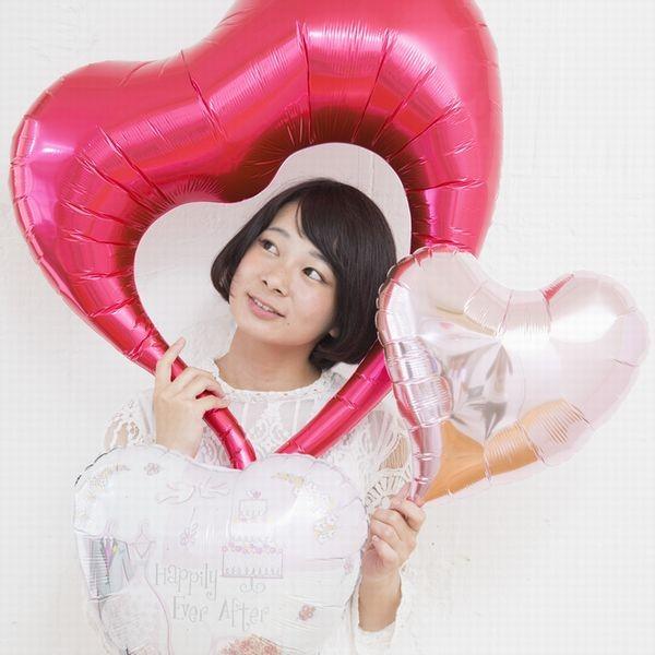 オープンハートバルーン電報　バルーン電報　ハート　結婚式　電報　風船　お祝い　入籍祝い　プロポーズ　二次会