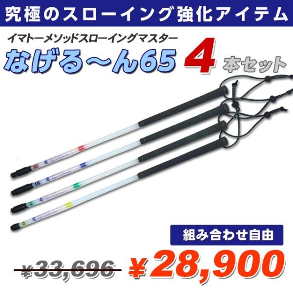 IBA なげる〜ん スローイングマスター 4本セット　野球練習 イマトーメソッドスローイングマスター なげる〜ん65 4本セット 正規品