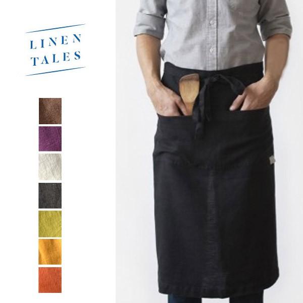 Linen Tales シェフエプロン ブラック