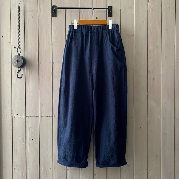 パンツ NARU ナル 20シーチングハンドワッシャーノッポパンツ ダークブルー 643855BE
