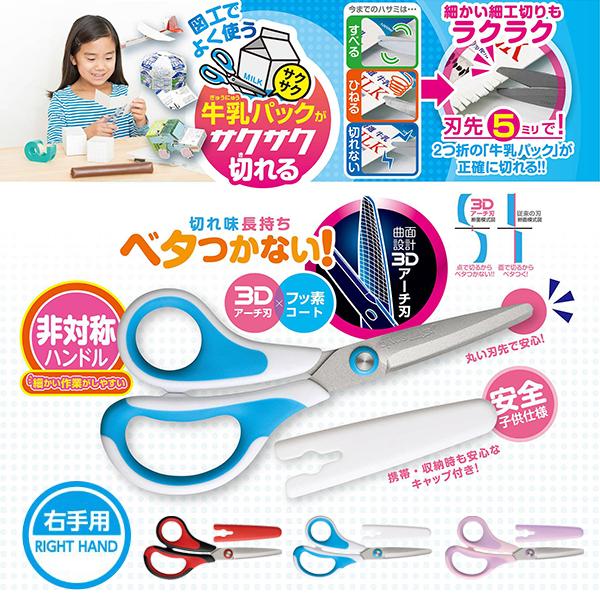 SONiC（ソニック） メガサク3Dエアー 保護キャップ付 学童はさみ 右手