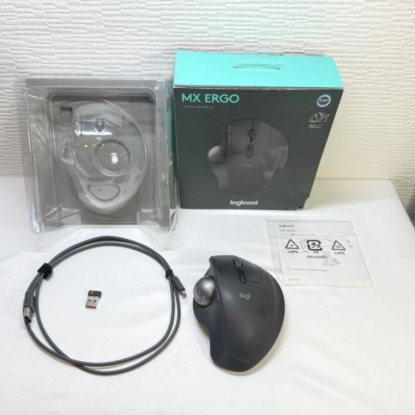 ロジクール ワイヤレスマウス トラックボール 無線 MX ERGO MXTB1s Unifying Bluetooth 8ボタン ブラック