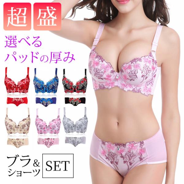 ブラジャー ショーツ セット ＼新作／ 脇高 背肉 脇肉 補正 盛れる 育乳 小胸 谷間 セクシー かわいい 爆買