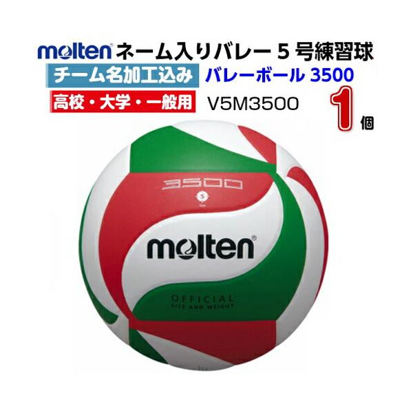 molten 3500 バレーボール 2個セット ポンプ付き molten（モルテン） ネーム入り (V5M3500) バレーボール3500 5号球 (M