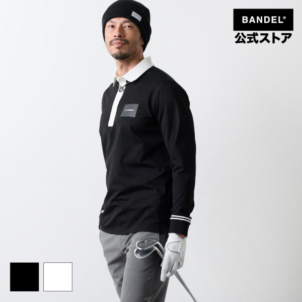 バンデル バイカラー 長袖ポロ シャツ ゴルフ メンズ スポーツ ゴルフウェア 長袖 25AW