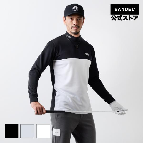 【新品・タグ付き】BANDEL メンズ モックネック 黒 白 ポケット XL 新品・タグ付き】BANDEL メンズ モックネック 黒 白 ポケット L