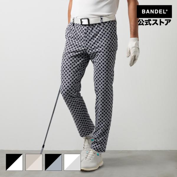 ◆新品現品限り◆バンデルゴルフメンズパンツ BANDEL（バンデル） ALLOVER STRECH TAPERED PANTS ゴルフウェア