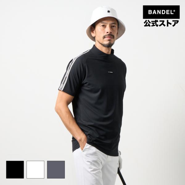バンデル コンセプトノーツテーピングモックネック BANDEL バンデル ゴルフ モックネックシャツ メンズ 半袖 吸汗速乾 UVカット ストレッチ