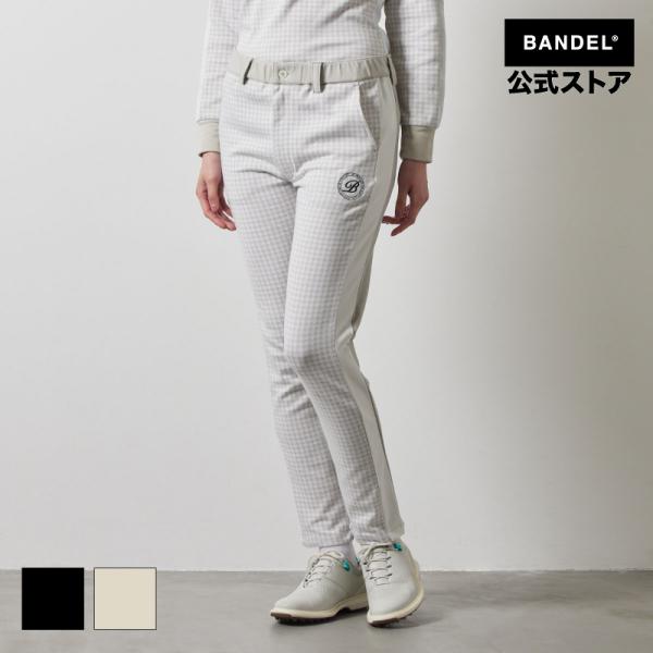 バンデル WOMENS HOUNDSTOOTH BICOLOR TAPERED PANTS テーパードパンツ ゴルフウェア ロングパンツレディース 女性 BANDEL 24AW