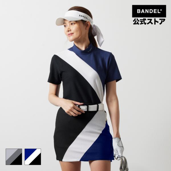 バンデル  WOMENS STRIPES SWITCH S/S MOCK NECK SHIRTS BANDEL ゴルフ シャツ レディース  女性 ゴルフウェア