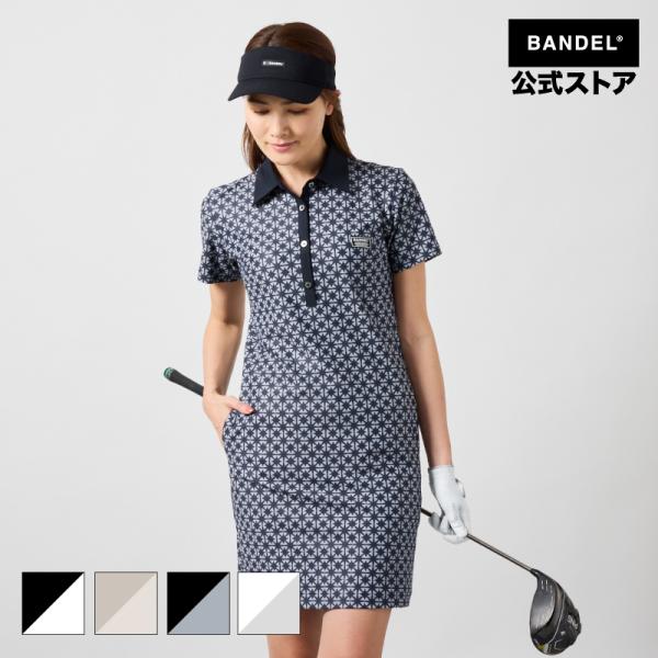 ◆新品現品限り◆バンデルゴルフレディースワンピース BANDEL（バンデル） WOMENS ALLOVER STRECH ONEPIECE フワンピース